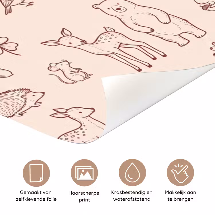 Deursticker - Dieren - Bos - Natuur - Schets - Patroon — 3