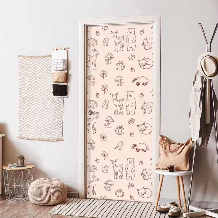 Deursticker - Dieren - Bos - Natuur - Schets - Patroon — 8