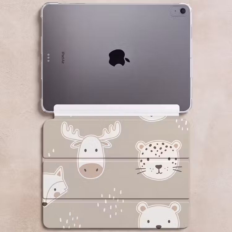 iPad hoes - Dieren - Patroon - Illustratie - Modern - Beige — 6