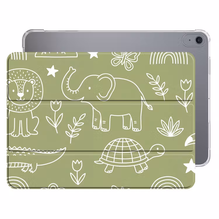 iPad hoes - Dieren - Patroon - Illustratie - Natuur - Groen — 1