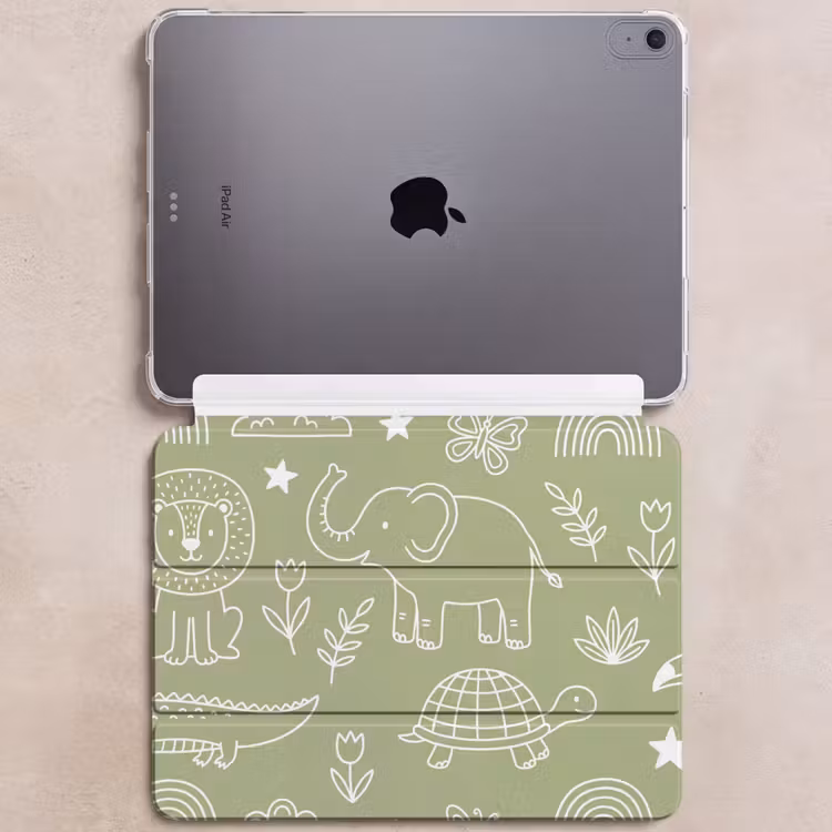 iPad hoes - Dieren - Patroon - Illustratie - Natuur - Groen — 6