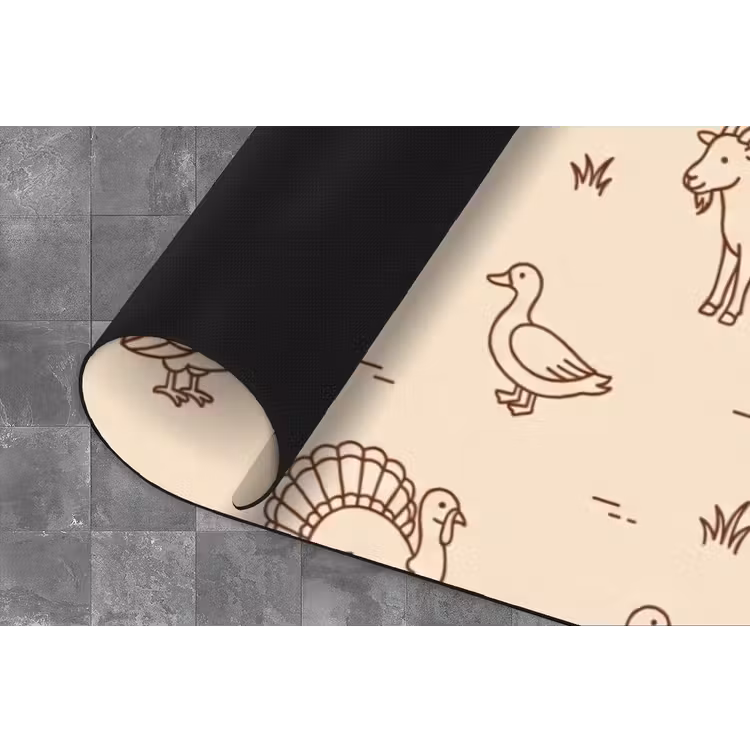 Keukenloper - Dieren - Patroon - Boerderij - Minimalistisch - Beige — 4