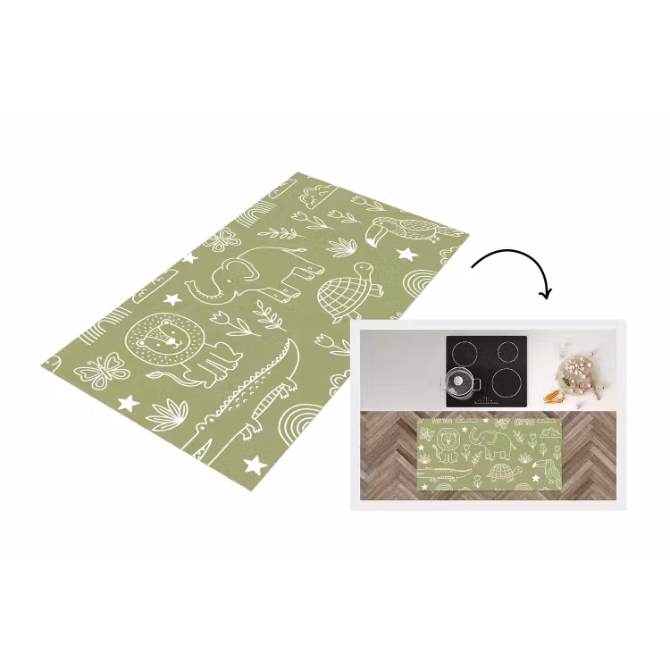 Keukenloper - Dieren - Patroon - Illustratie - Natuur - Groen — 1