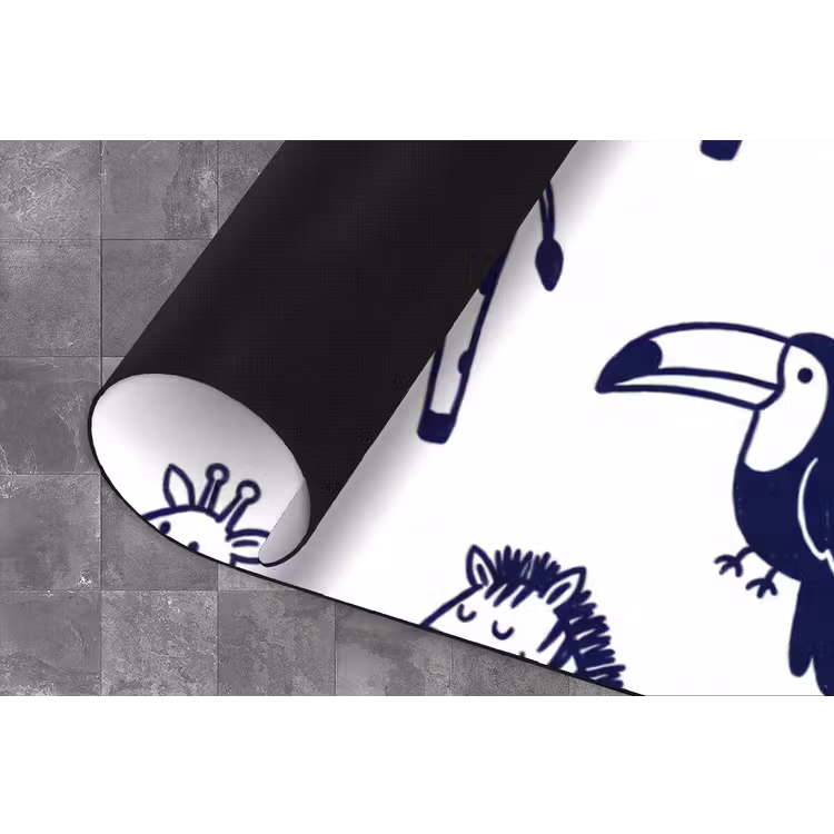 Keukenloper - Dieren - Patroon - Kinderkamer - Grafisch - Wit-Blauw — 4
