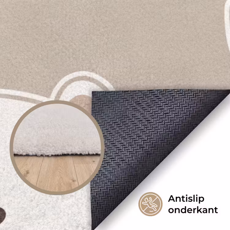 Vloerkleed - Dieren - Patroon - Illustratie - Modern - Beige — 4