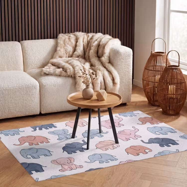 Vloerkleed - Dieren - Patroon - Kinderkamer - Pastel - Speels — 3