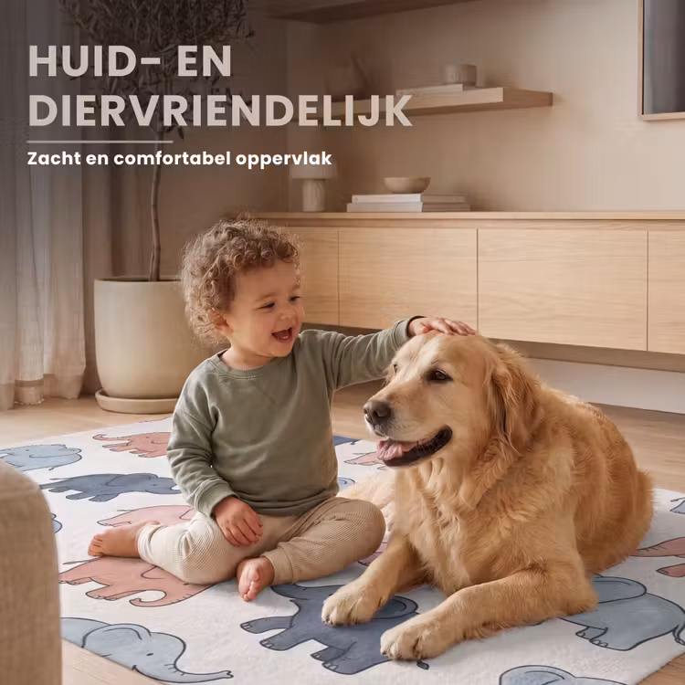 Vloerkleed - Dieren - Patroon - Kinderkamer - Pastel - Speels — 6
