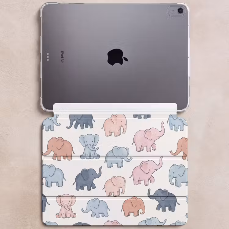 iPad hoes - Dieren - Patroon - Kinderkamer - Pastel - Speels — 6