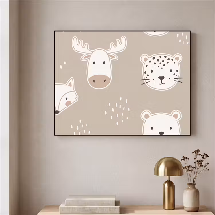 Art Frame - Dieren - Patroon - Illustratie - Modern - Beige — 5