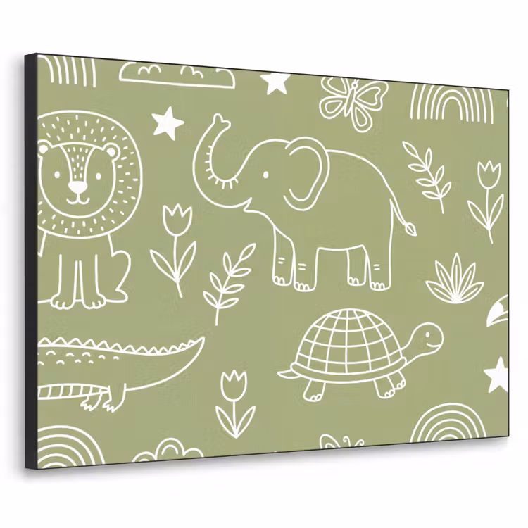 Art Frame - Dieren - Patroon - Illustratie - Natuur - Groen — 1