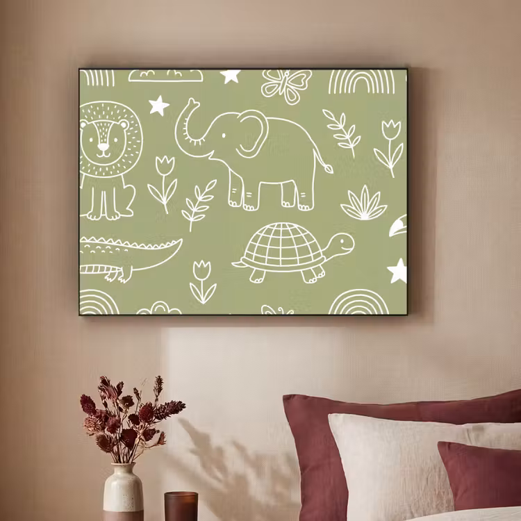 Art Frame - Dieren - Patroon - Illustratie - Natuur - Groen — 3