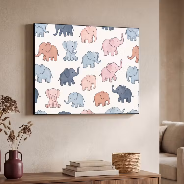 Art Frame - Dieren - Patroon - Kinderkamer - Pastel - Speels — 7