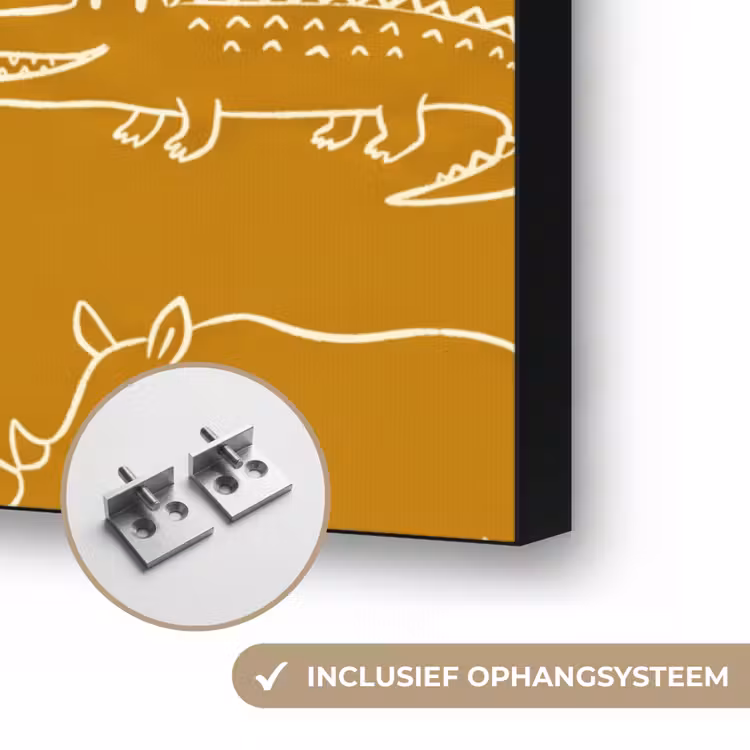 Art Frame - Dieren - Safari - Patroon - Kinderlijk - Oker — 6