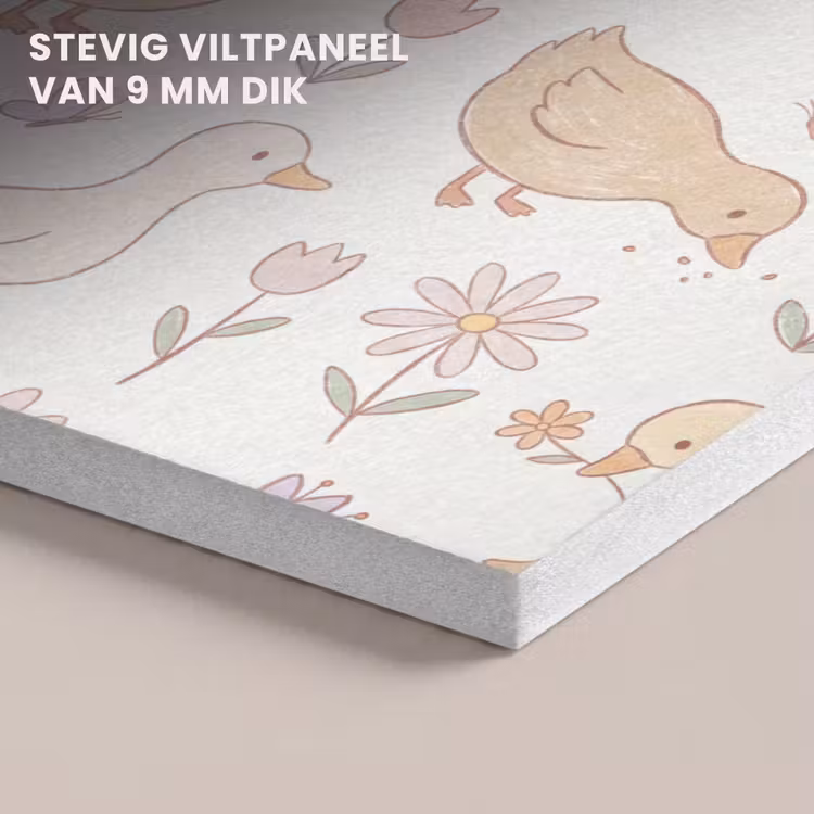 Akoestisch schilderij - Vogel - Bloemen - Patroon - Pastel - Dieren — 5