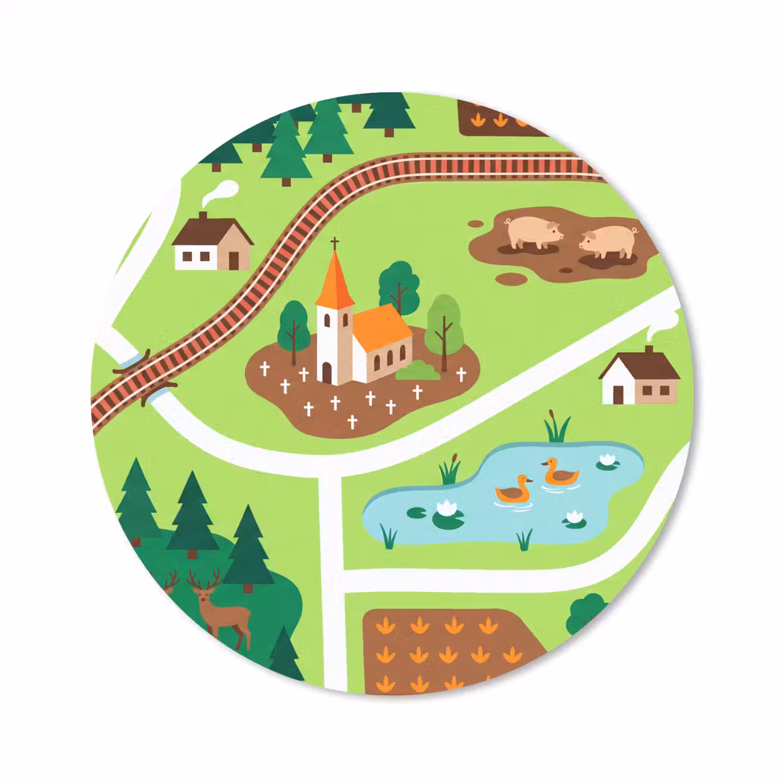 Muismat - Platteland - Dieren - Illustratie — 1
