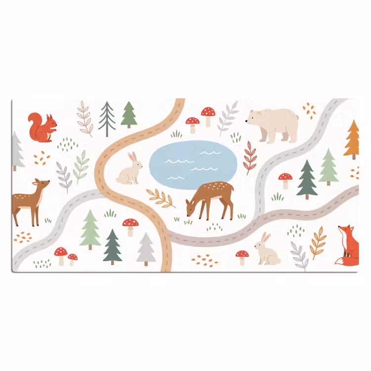 Bureau onderlegger - Dieren - Bos - Illustratie — 2