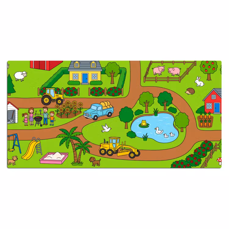 Bureau onderlegger - Platteland - Dieren - Cartoon — 2