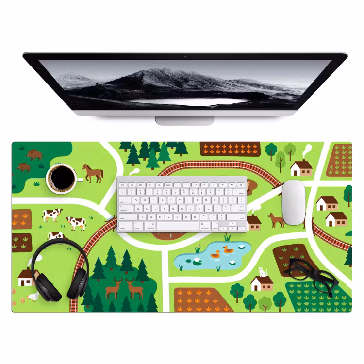 Bureau onderlegger - Platteland - Dieren - Illustratie — 4