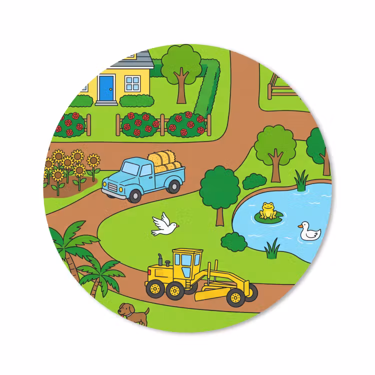Muismat - Platteland - Dieren - Cartoon — 1