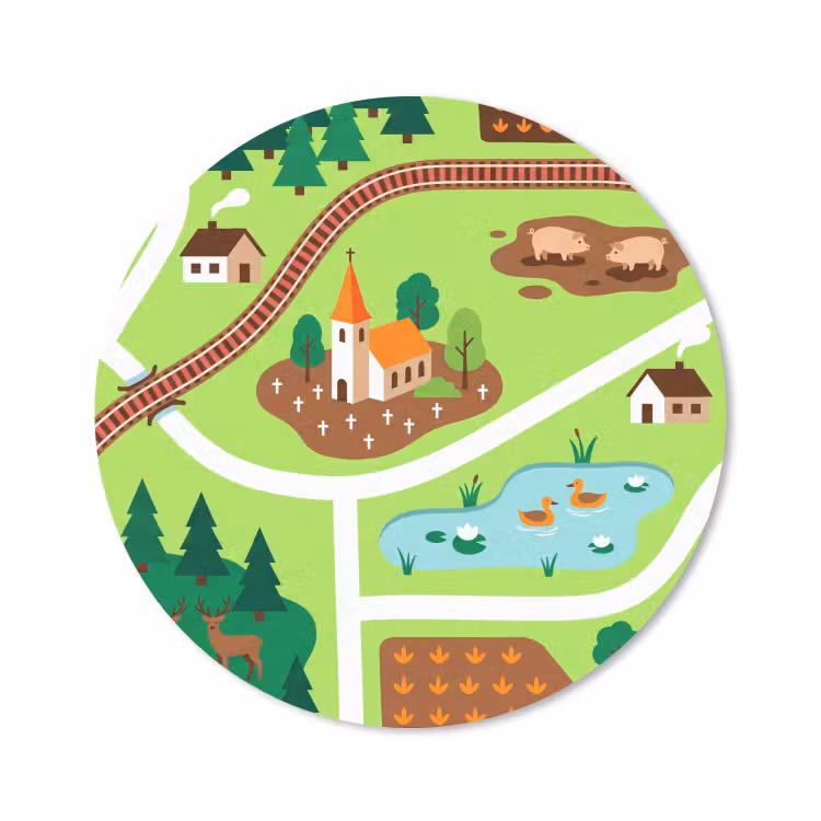 Muismat - Platteland - Dieren - Illustratie — 1