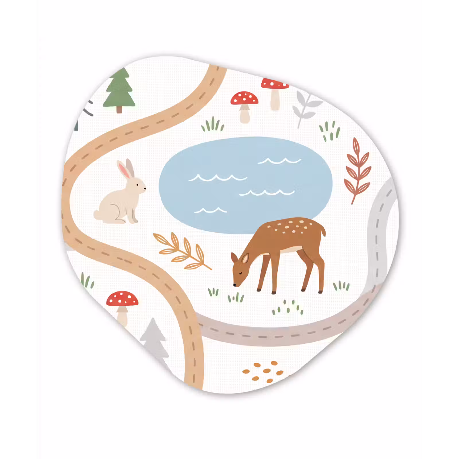 Organisch schilderij - Glas - Dieren - Bos - Illustratie — 1