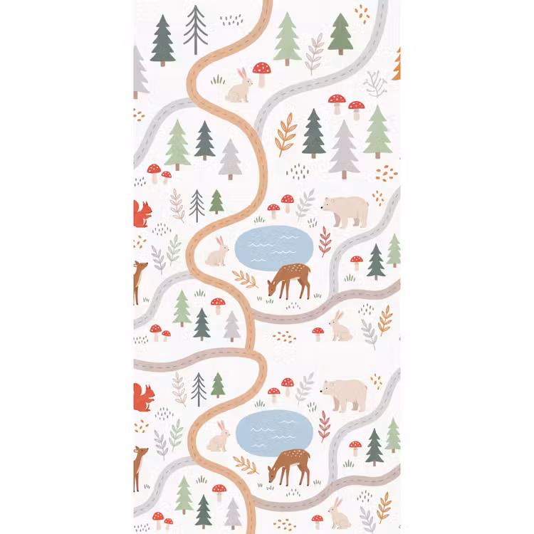 Behang - Dieren - Bos - Illustratie — 2
