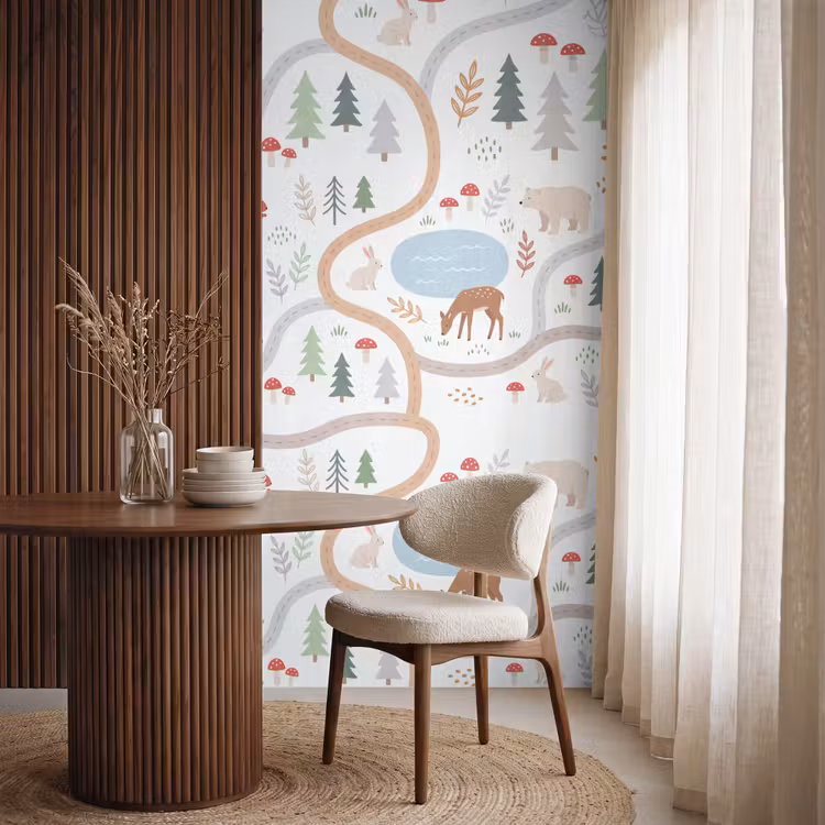 Behang - Dieren - Bos - Illustratie — 4