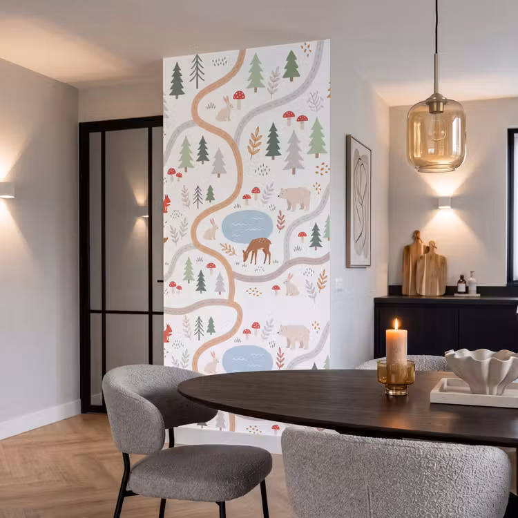 Behang - Dieren - Bos - Illustratie — 5
