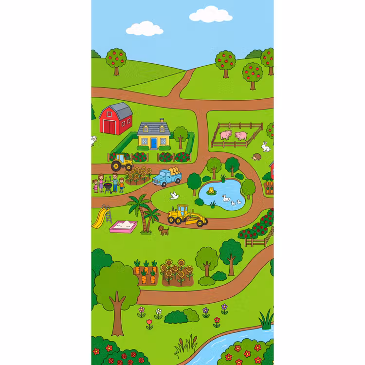 Behang - Platteland - Dieren - Cartoon — 2