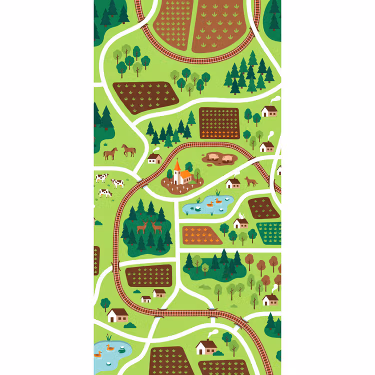 Behang - Platteland - Dieren - Illustratie — 2