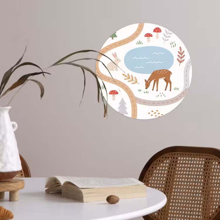 Behangcirkel - Dieren - Bos - Illustratie — 4