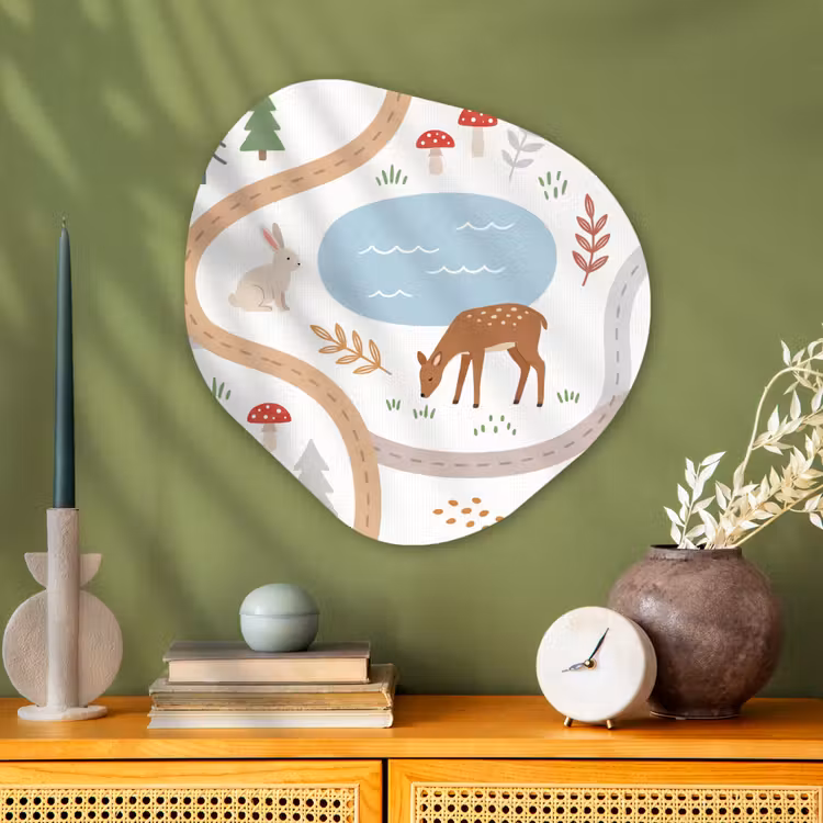 Organisch schilderij - Glas - Dieren - Bos - Illustratie — 2