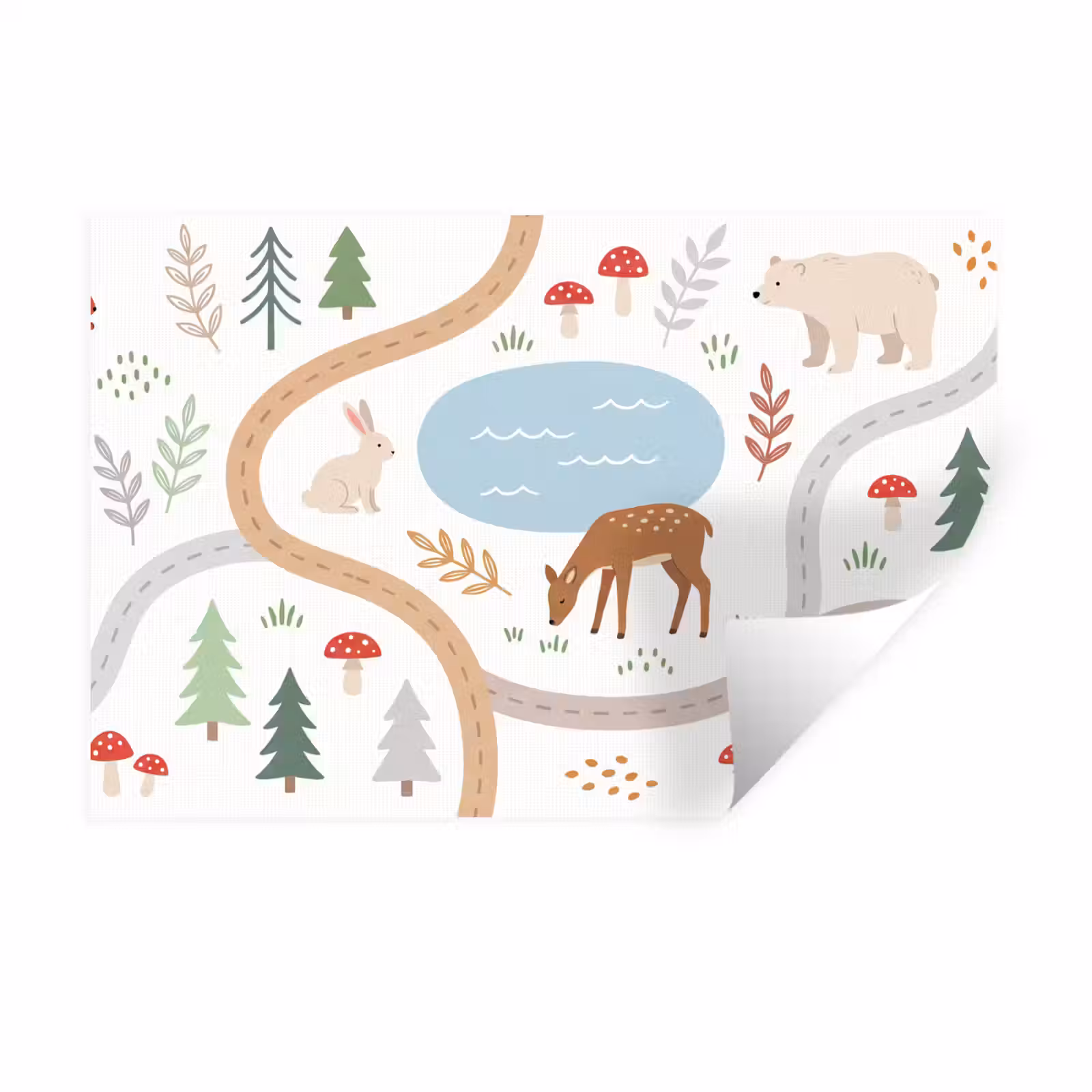 Muursticker - Dieren - Bos - Illustratie — 1