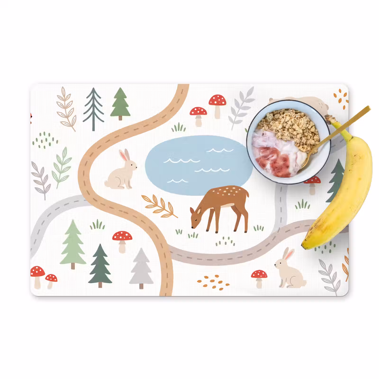 Placemat - 6 stuks - Dieren - Bos - Illustratie — 1