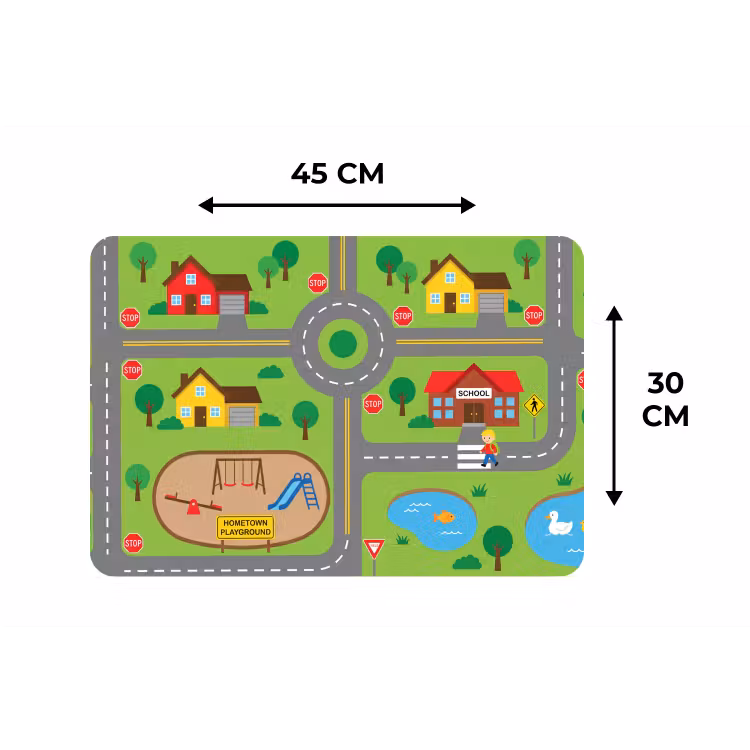 Placemat - 6 stuks - Stad - Wegen - Cartoon — 3
