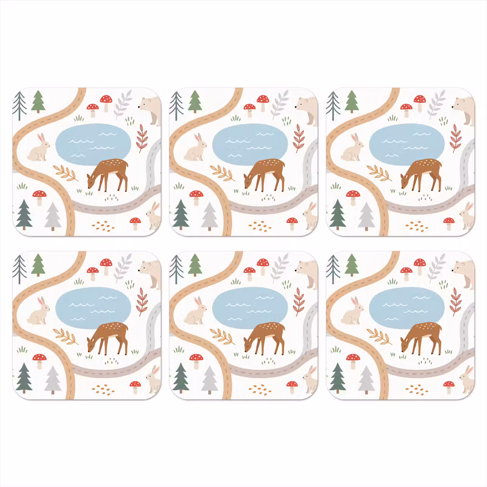 Onderzetter​ - Dieren - Bos - Illustratie — 1