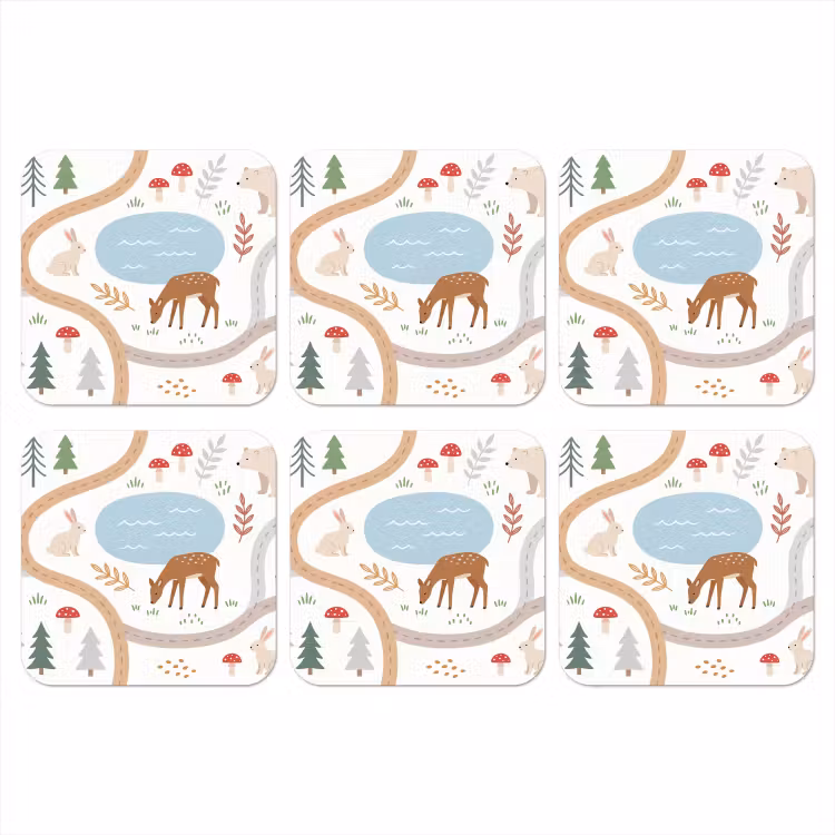 Onderzetter​ - Dieren - Bos - Illustratie — 1