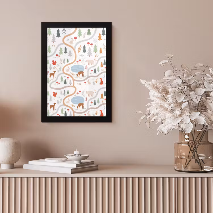Poster met lijst - Dieren - Bos - Illustratie — 5