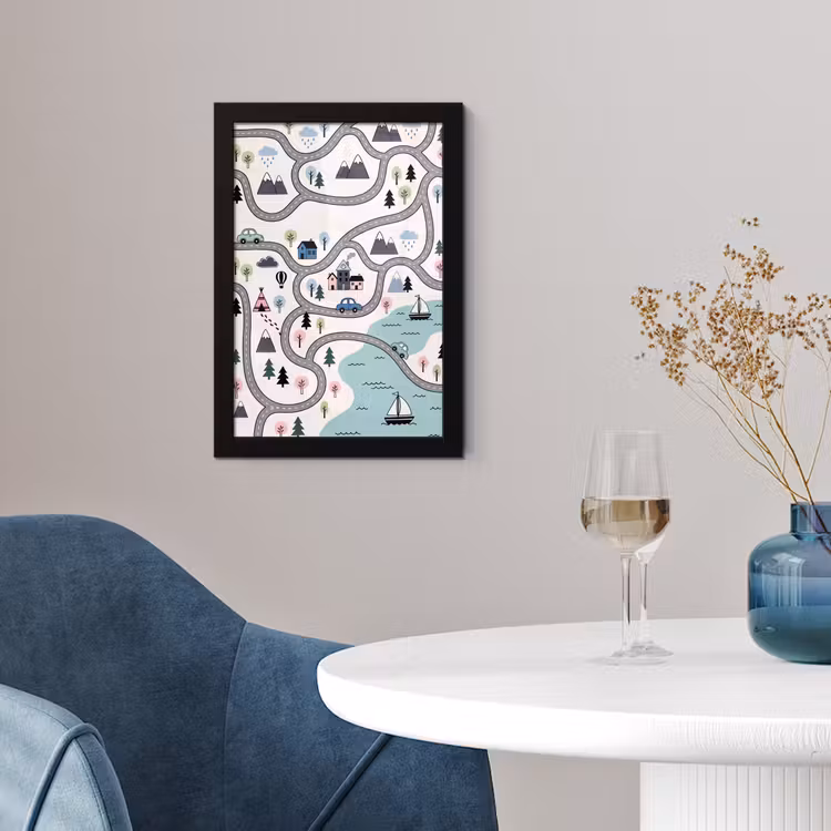 Poster met lijst - Kaart - Stad - Kindvriendelijk — 4