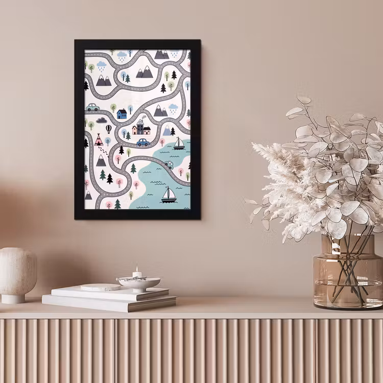 Poster met lijst - Kaart - Stad - Kindvriendelijk — 5