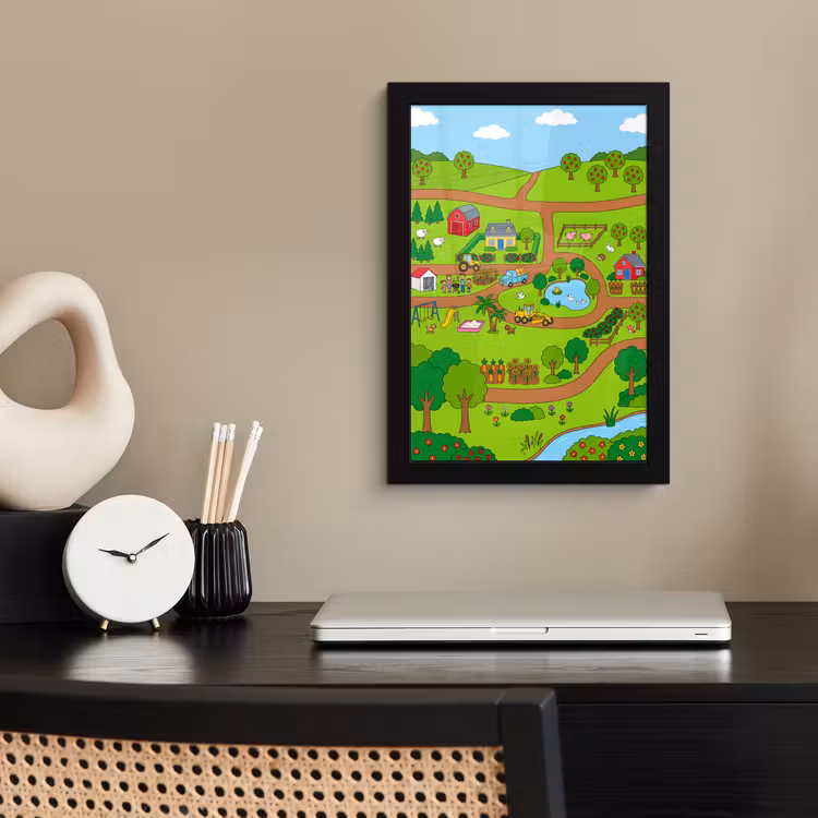 Poster met lijst - Platteland - Dieren - Cartoon — 2