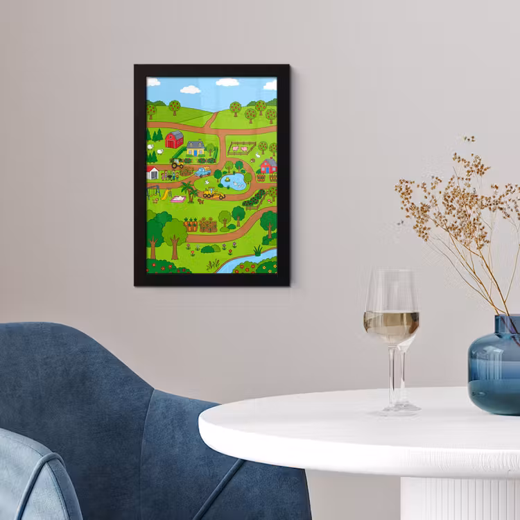 Poster met lijst - Platteland - Dieren - Cartoon — 4