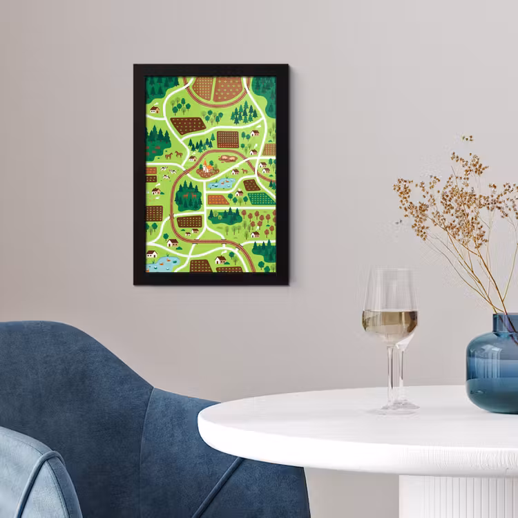 Poster met lijst - Platteland - Dieren - Illustratie — 4