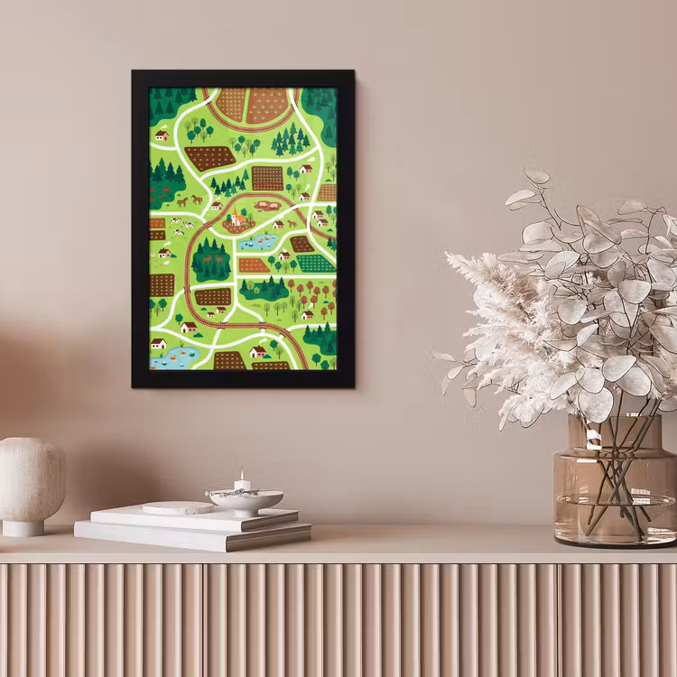 Poster met lijst - Platteland - Dieren - Illustratie — 5