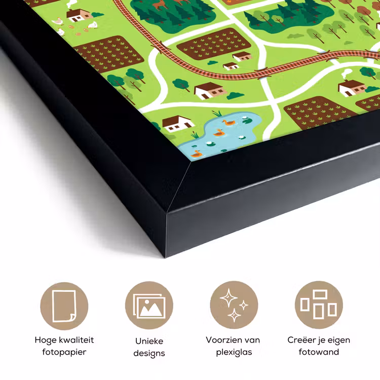 Poster met lijst - Platteland - Dieren - Illustratie — 6