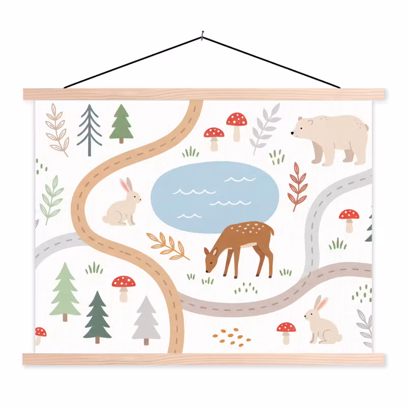 Schoolplaat - Dieren - Bos - Illustratie — 1