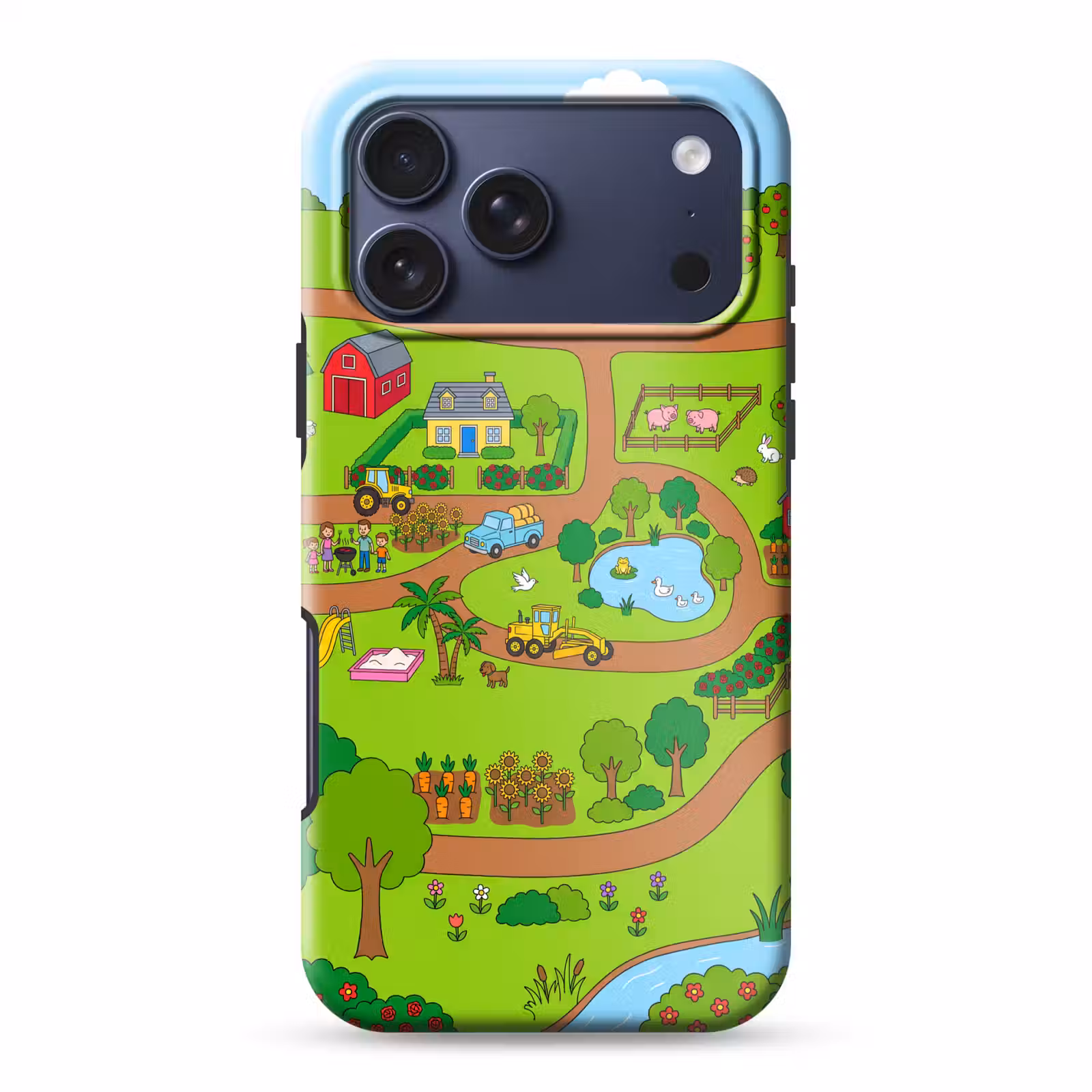 Telefoonhoesje Toughcase - Platteland - Dieren - Cartoon — 1