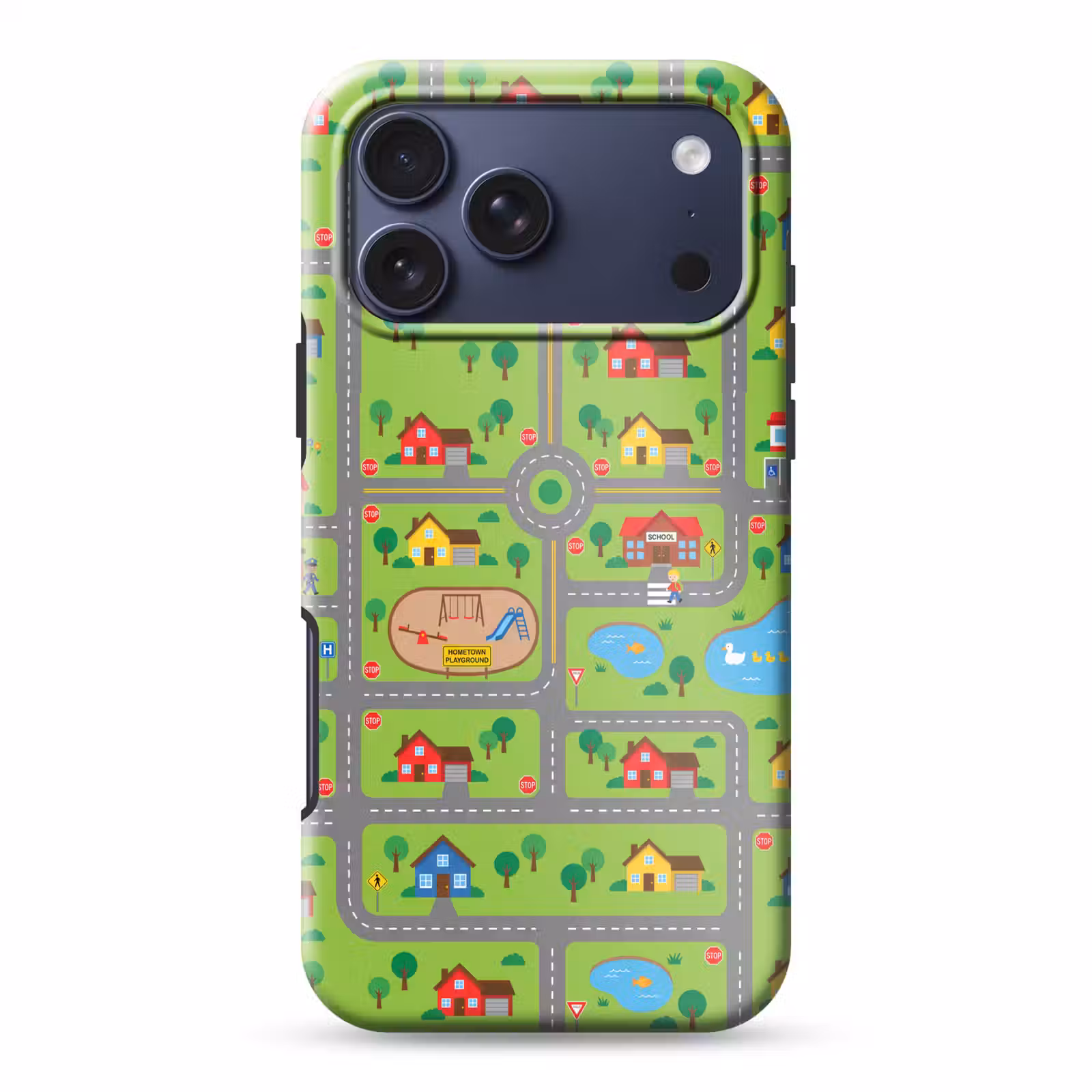 Telefoonhoesje Toughcase - Stad - Wegen - Cartoon — 1