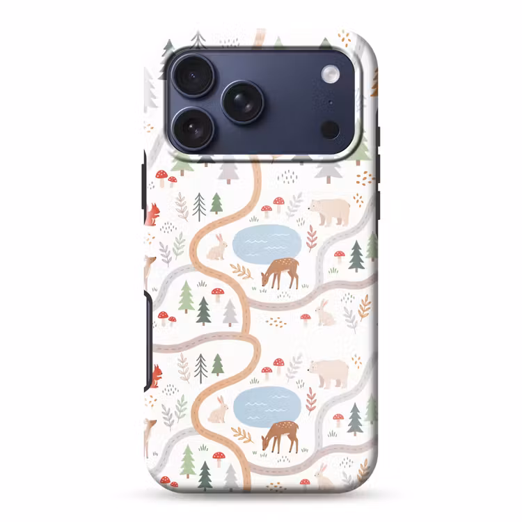 Telefoonhoesje Toughcase - Dieren - Bos - Illustratie — 1