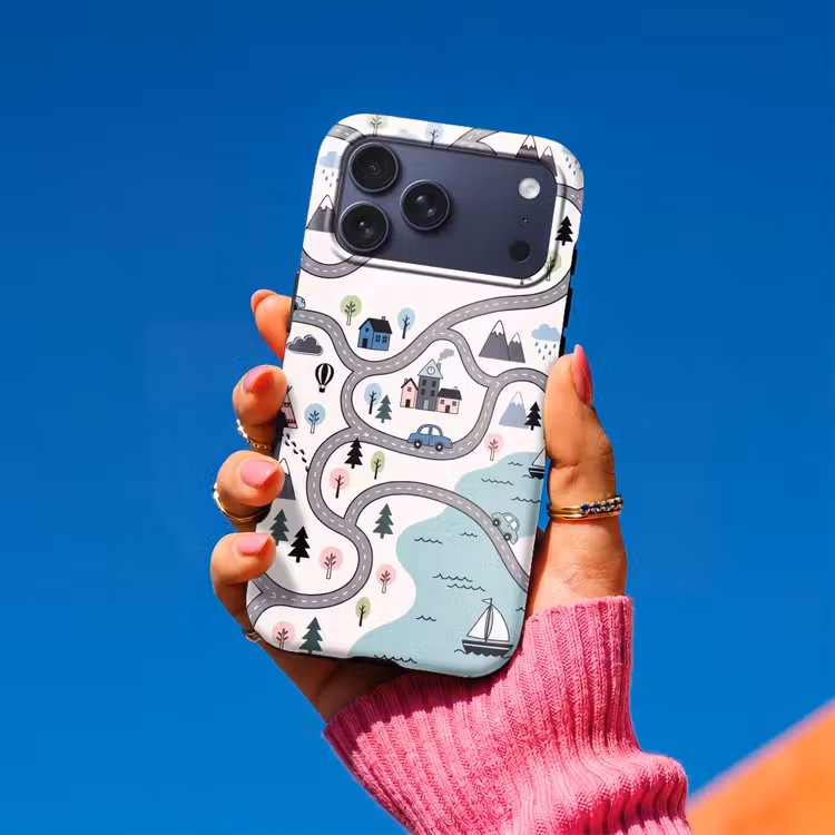 Telefoonhoesje Toughcase - Kaart - Stad - Kindvriendelijk — 2